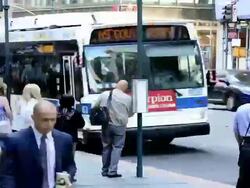 TIME LAPSE, MTA Buses, 42nd Street, 5th Ave, NYC Stock Footage