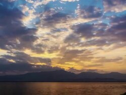 Clouds and sunbeams,Time Lapse Stock Footage