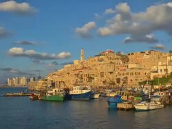 Old Jaffa Port Stock Footage