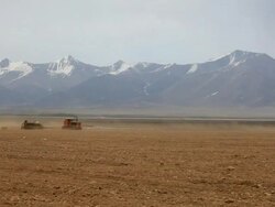 Tornado hit the village,Gansu,china Stock Footage