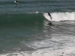 BOOGIE BOARDING SURFBOARDING Stock Footage
