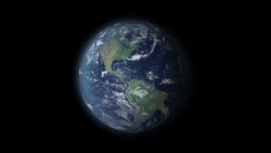 Earth 360 rotation and zoom centered on Germany Stock Footage