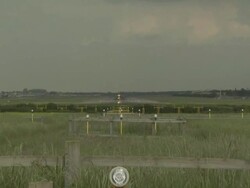 Gatwick Airport, Boeing 757 Taking Off, England, United Kingdom Stock Footage