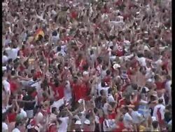 English fans celebrate two goals and qualification News Clip