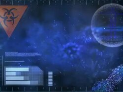 Animated bacteria and DNA molecules on a computer screen. Stock Footage