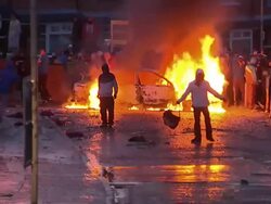 Rioting in Ardoyne News Clip