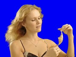 Girl holding shell Stock Footage