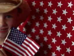 Flag Boy Stock Footage