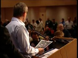 Citing danger to the economy, President Bush approved an emergency bailout of the U.S. auto industry, offering $17.4 billion in rescue loans in exchange for tough concessions from the deeply troubled carmakers and their workers. News Clip