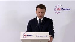 Theresa May meets with President Emmanuel Macron at the Royal Military Academy, Sandhurst News Clip