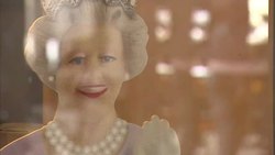 British flags and Royal souvenirs on sale in Berlin during the Queen's state visit News Clip