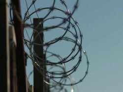 Security Fence Stock Footage