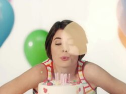 Happy woman on her birthday Stock Footage