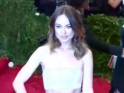 Olivia Wilde at "PUNK: Chaos To Couture" Costume Institute Gala Stock Footage