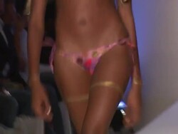 EVENT CAPSULE CHYRON: Lisa Blue - Runway - MBFW Miami Swim 2012 Stock Footage