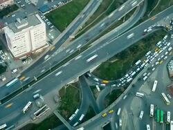 HD: Highway traffic aerial Stock Footage