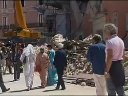G8 first ladies tour quake zone News Clip