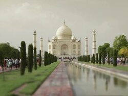 LS Taj Mahal / Agra, Uttar Pradesh, India Stock Footage