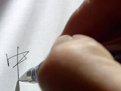 Handwritten Chinese word Stock Footage