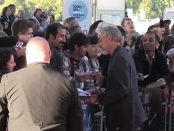 BRoll: Roger Lloyd-Pack signs for fans Stock Footage