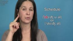 How to Pronounce 'Schedule' -- American English Instructional Video