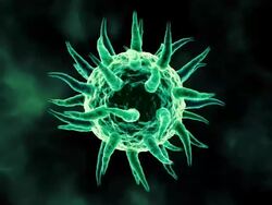 Isolated green virus background Stock Footage