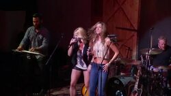 PERFORMANCE - Skye Claire and Kristen Kuiper perform at Bonnie Rose, A new Tennessee White Whiskey Launches in Nashville Stock Footage