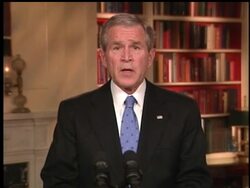 President Bush concluded his remarks on the way forward in Iraq by asking his fellow citizens for continued 'patience, sacrifice and resolve' as the United States continues the fight in Iraq. News Clip