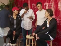 Halle Berry, Jesse Martin, Dr. Oz and Jessica Alba at the 13th Annual EIF Revlon Run/Walk For Women at New York NY. (Footage by WireImage Video/GettyImages) Stock Footage