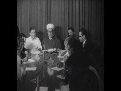SYND 25/08/1969 SHEIK SAYEH, FORMER JORDANIAN MINISTER OF HOLY PLACES, AND ROUHI AL-KHATIB, FORMER MAYOR OF JERUSALEM HOLD A PRESS CONFERENCE News Clip