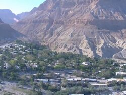 Aerial Ein Gedi in the Judea Desert, Israel Stock Footage