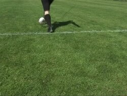 Soccer player running Stock Footage