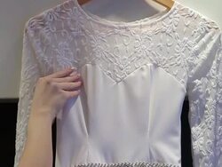 white dress Stock Footage