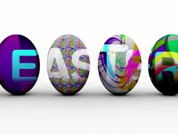 Easter eggs animation Stock Footage