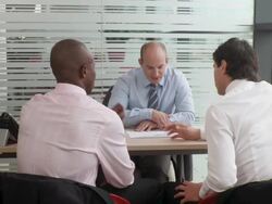 HD DOLLY: Office Workers At A Meeting Stock Footage