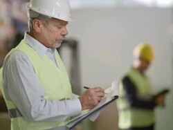 Warehouse Employee Doing An Inventory Stock Footage