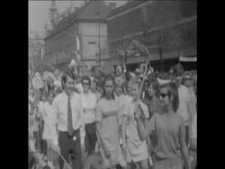 SYND 1-5-69 CZECHOSLOVAKIA'S NEW LEADER, GUSTAV HUSAK, REVIEWS A MAY DAY PARADE IN BRATISLAVA Instructional Video