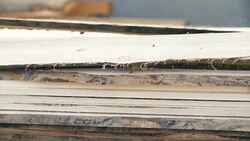 board in the stack wood industry Stock Footage