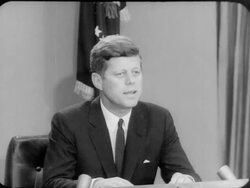 JFK Speaks About Segregation at University of Alabama Stock Footage