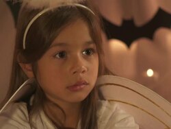 HD: Little Girl Participating In Halloween Workshop Stock Footage