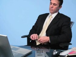 Businessman, office, business, laptop, computer Stock Footage