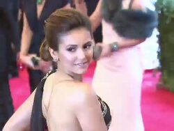 Nina Dobrev at "Schiaparelli And Prada: Impossible Conversations" Costume Institute Gala Stock Footage