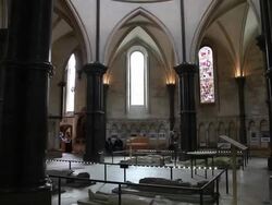 Effigies of Crusader Knights, Temple Church, London Stock Footage