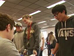 Cory Monteith at the Glee Live Samsung Infuse 4G DTR Event - Stevens Creek AT&T Store at San Jose CA. (Footage by WireImage Video/Getty Images Entertainment Video) Stock Footage