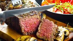 Thick Juicy Steak Stock Footage