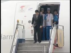Olympic flame arrives in Hong Kong, first stop within mainland China News Clip