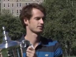 Andy Murray celebrating victory at US Open News Clip