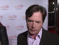 INTERVIEW: Michael J. Fox says that he and Tracy go to the caribbean a lot Ã‰ Stock Footage