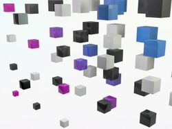 Abstract Blocks Wave - Pink / Blue (Full HD) Stock Footage
