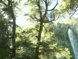 Cascada de la virgen waterfall in argentina Stock Footage